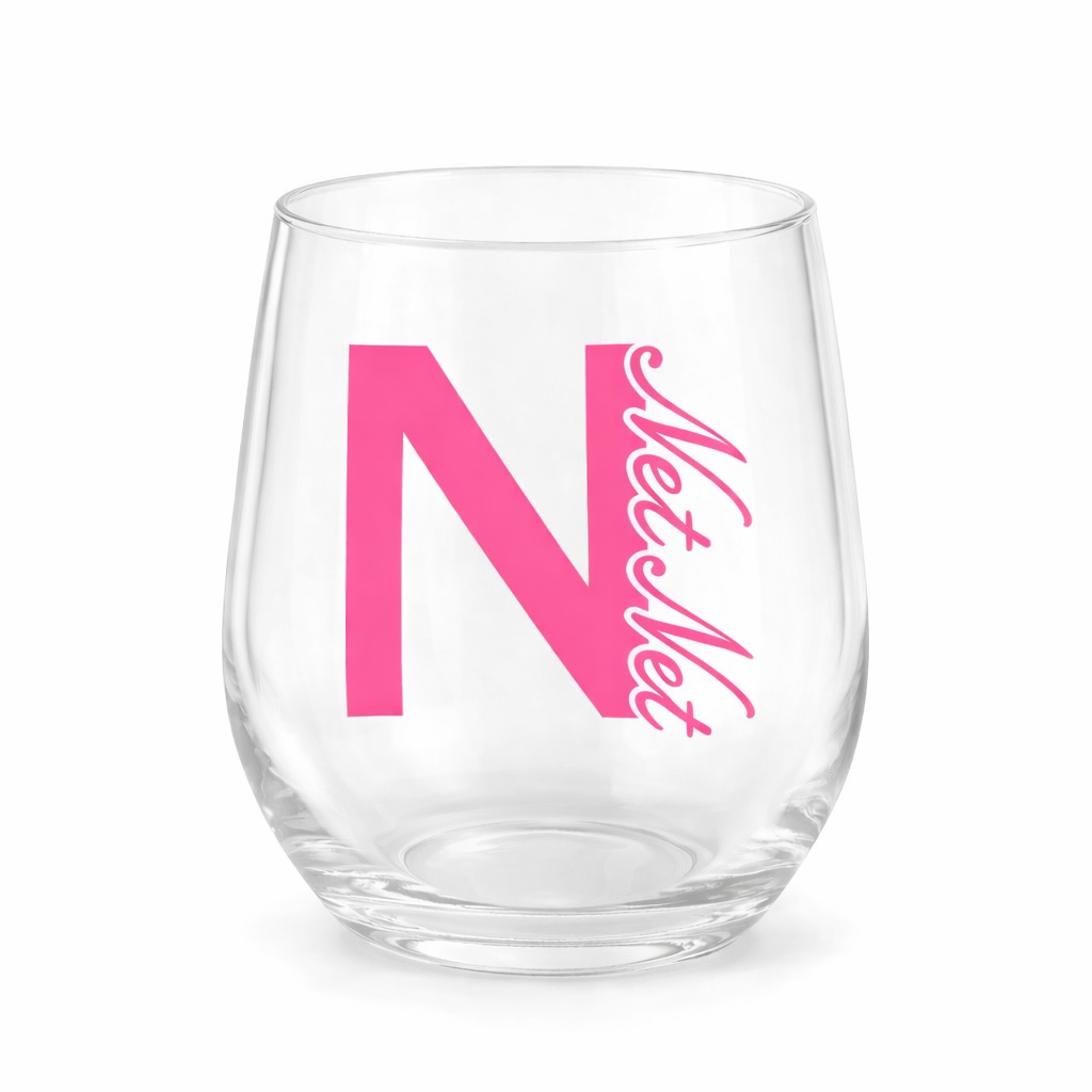Personalized 20oz Wine Glass Tumbler – Custom Initial & Name